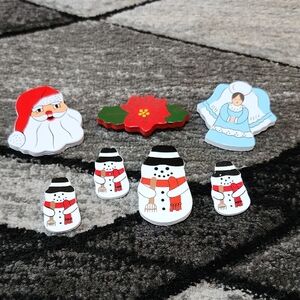 VINTAGE COLLECTABLE WOODEN CHRISTMAS MAGNETS BUNDLE
